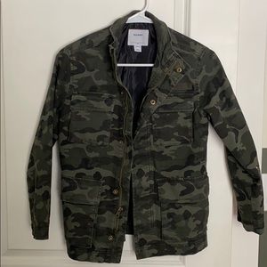 Boys camo utility jacket, never worn
